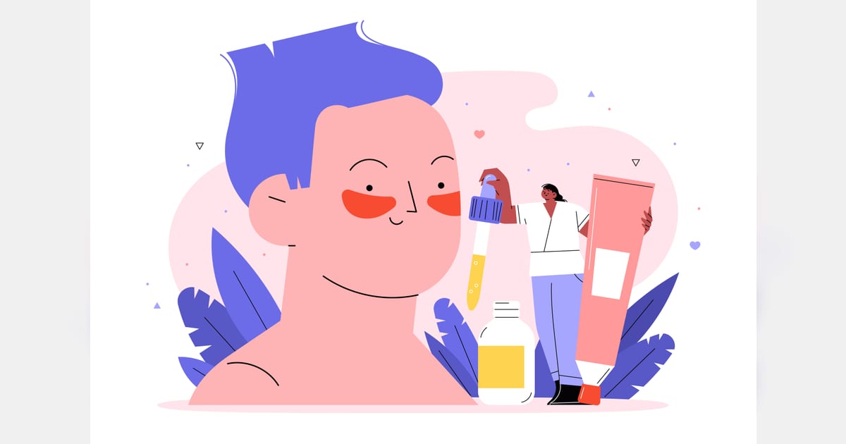 Ilustração de cosmetologista de design plano desenhado à mão